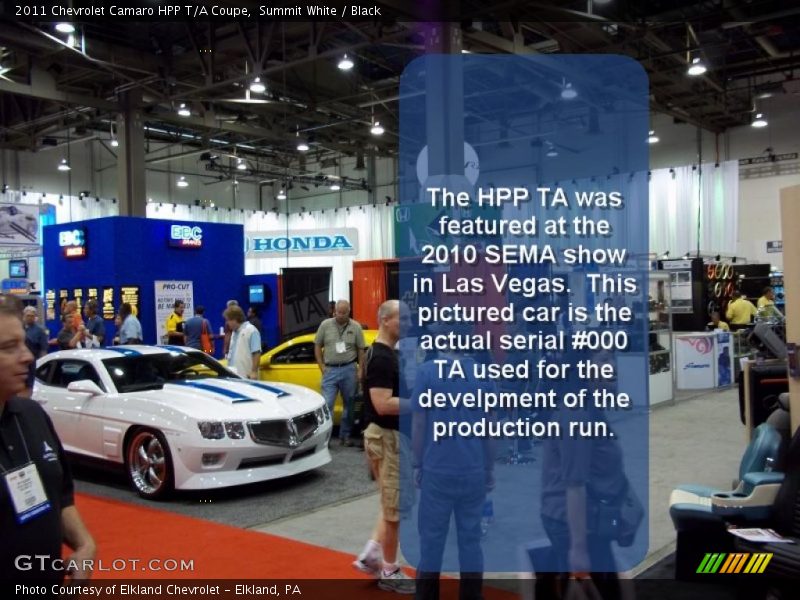 Summit White / Black 2011 Chevrolet Camaro HPP T/A Coupe