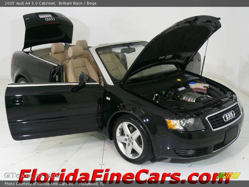 Brilliant Black / Beige 2005 Audi A4 3.0 Cabriolet