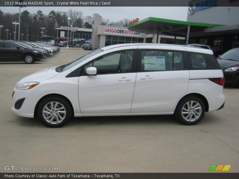 Crystal White Pearl Mica / Sand 2012 Mazda MAZDA5 Sport
