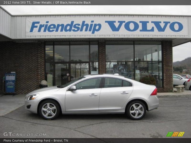 Silver Metallic / Off Black/Anthracite Black 2012 Volvo S60 T5