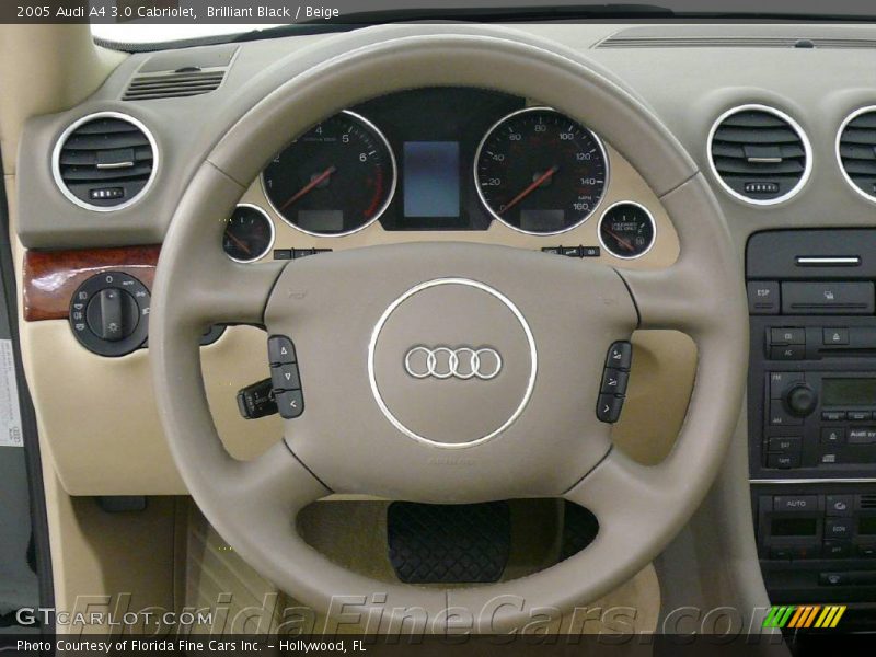 Brilliant Black / Beige 2005 Audi A4 3.0 Cabriolet