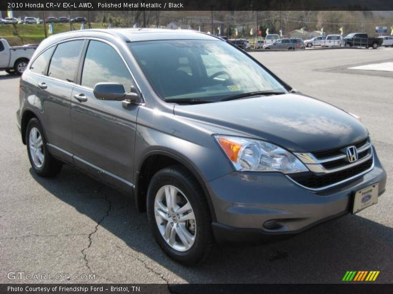 Polished Metal Metallic / Black 2010 Honda CR-V EX-L AWD