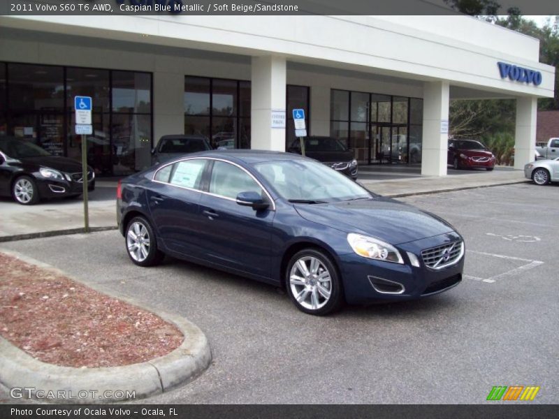 Caspian Blue Metallic / Soft Beige/Sandstone 2011 Volvo S60 T6 AWD