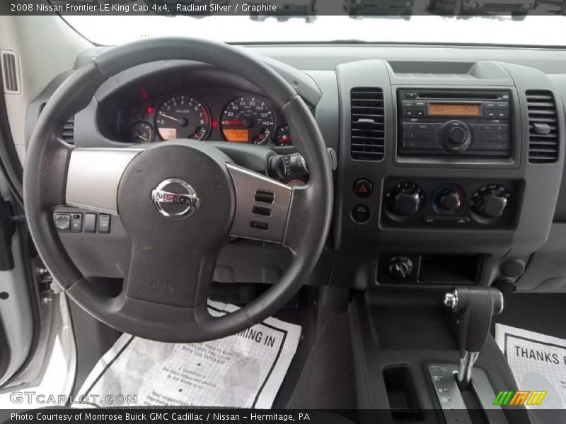 Dashboard of 2008 Frontier LE King Cab 4x4