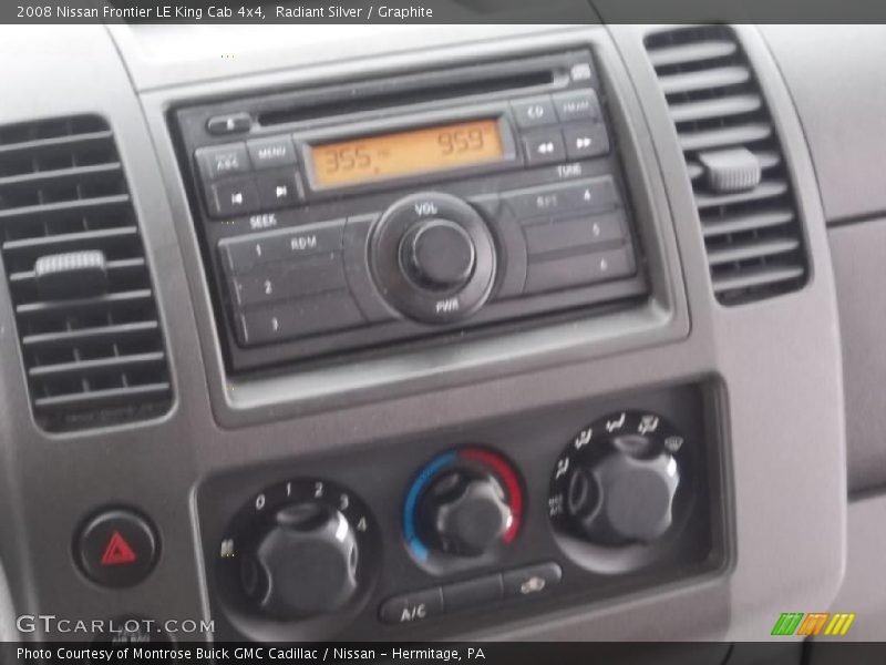 Controls of 2008 Frontier LE King Cab 4x4