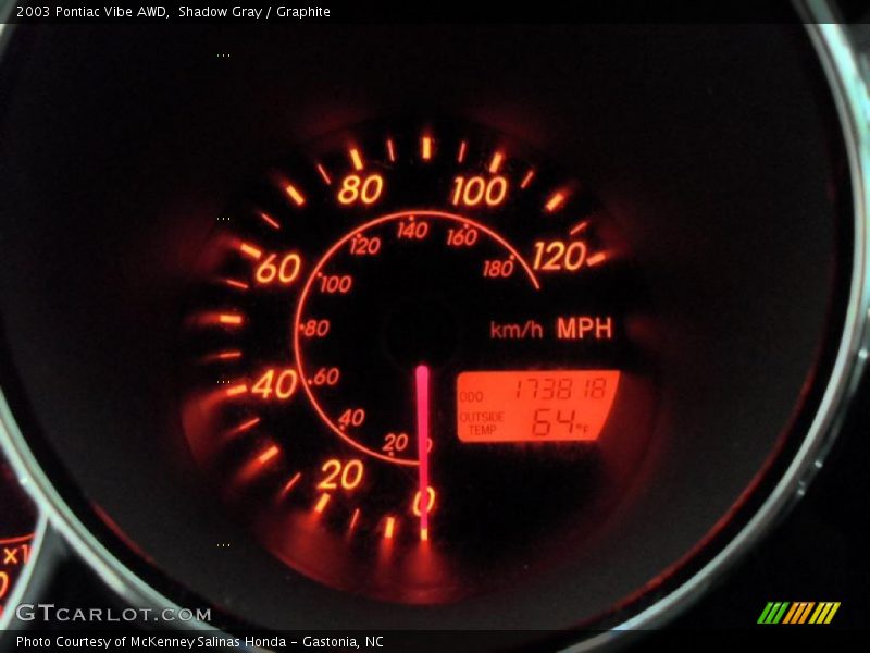 Shadow Gray / Graphite 2003 Pontiac Vibe AWD