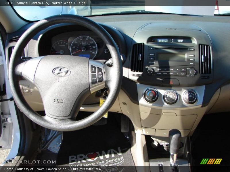 Nordic White / Beige 2010 Hyundai Elantra GLS