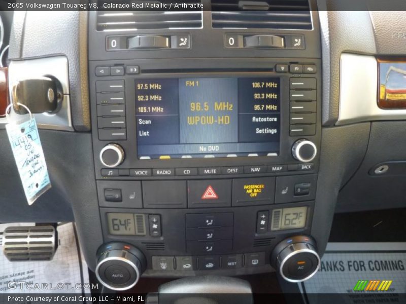 Controls of 2005 Touareg V8