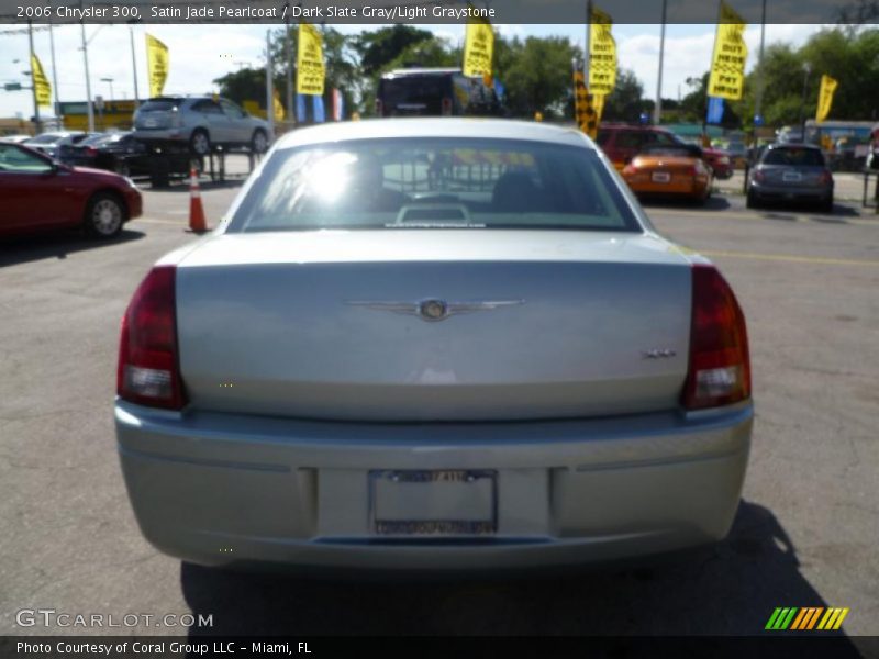 Satin Jade Pearlcoat / Dark Slate Gray/Light Graystone 2006 Chrysler 300