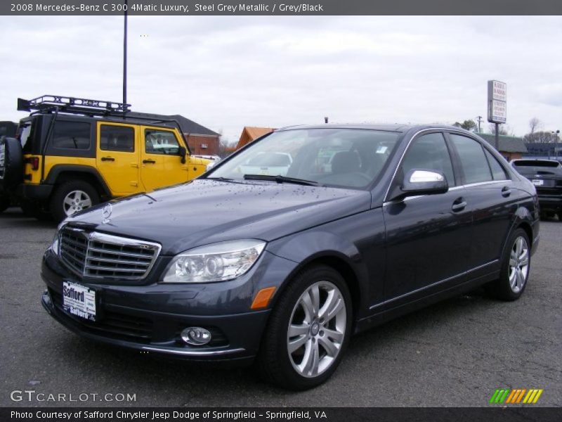 Steel Grey Metallic / Grey/Black 2008 Mercedes-Benz C 300 4Matic Luxury