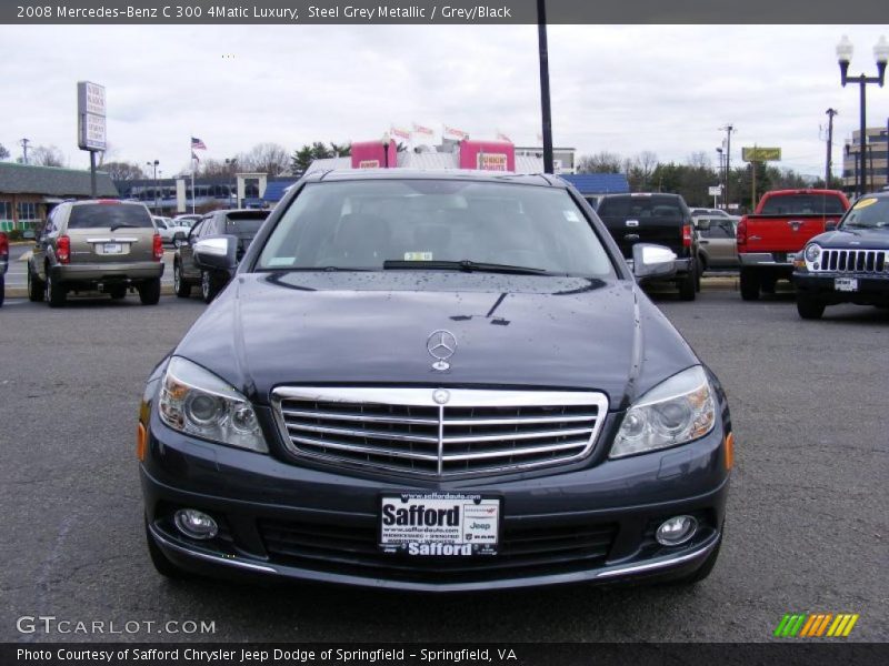 Steel Grey Metallic / Grey/Black 2008 Mercedes-Benz C 300 4Matic Luxury