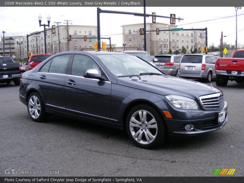 Steel Grey Metallic / Grey/Black 2008 Mercedes-Benz C 300 4Matic Luxury