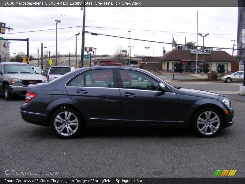 Steel Grey Metallic / Grey/Black 2008 Mercedes-Benz C 300 4Matic Luxury