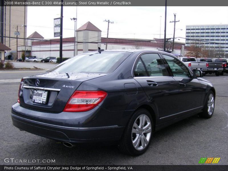 Steel Grey Metallic / Grey/Black 2008 Mercedes-Benz C 300 4Matic Luxury