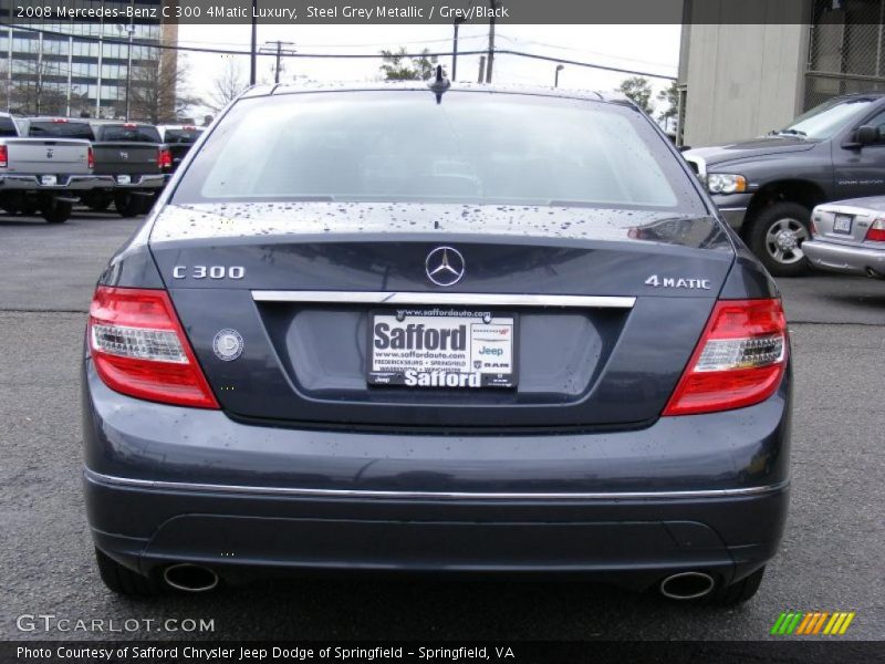 Steel Grey Metallic / Grey/Black 2008 Mercedes-Benz C 300 4Matic Luxury