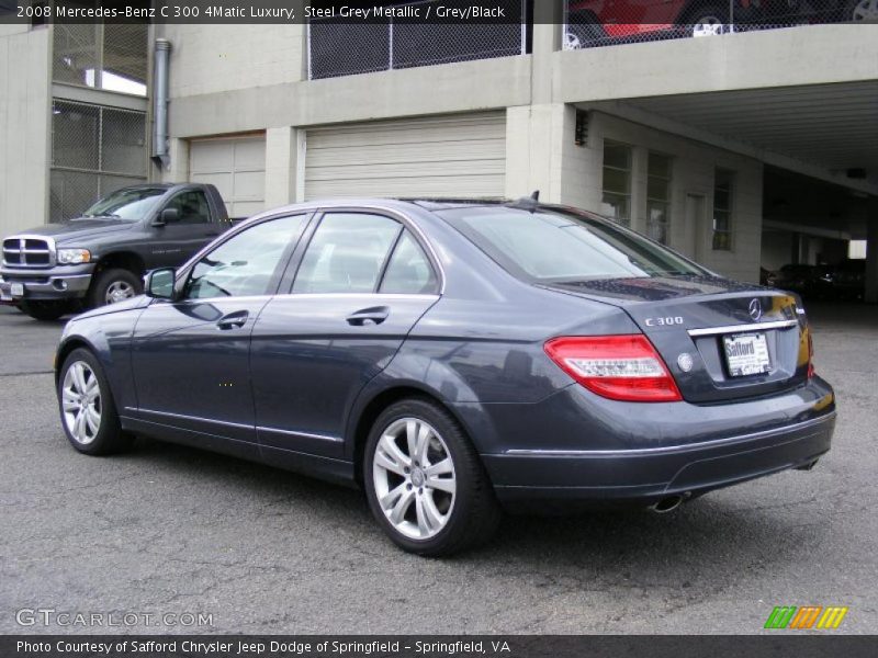 Steel Grey Metallic / Grey/Black 2008 Mercedes-Benz C 300 4Matic Luxury