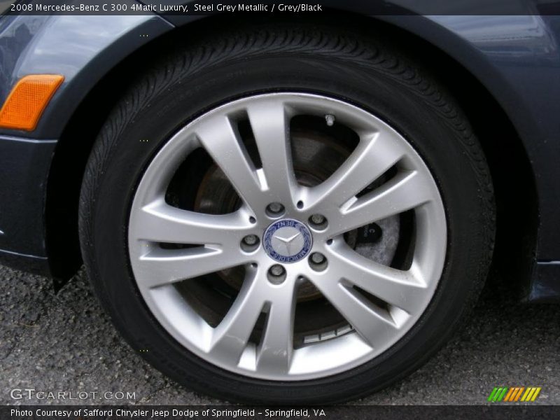 Steel Grey Metallic / Grey/Black 2008 Mercedes-Benz C 300 4Matic Luxury