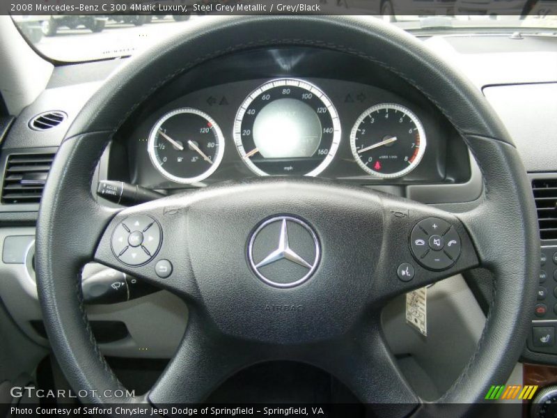Steel Grey Metallic / Grey/Black 2008 Mercedes-Benz C 300 4Matic Luxury