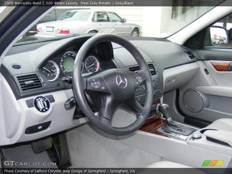 Steel Grey Metallic / Grey/Black 2008 Mercedes-Benz C 300 4Matic Luxury