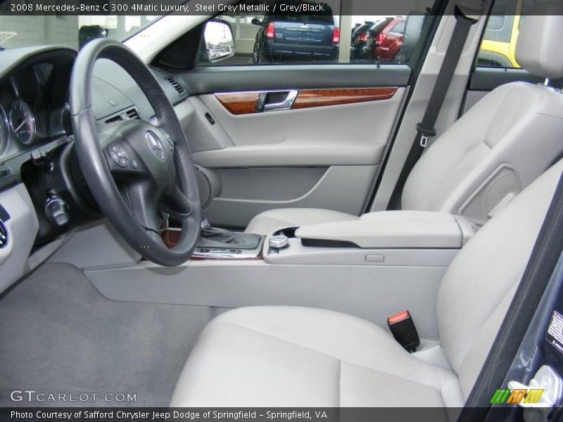 Steel Grey Metallic / Grey/Black 2008 Mercedes-Benz C 300 4Matic Luxury