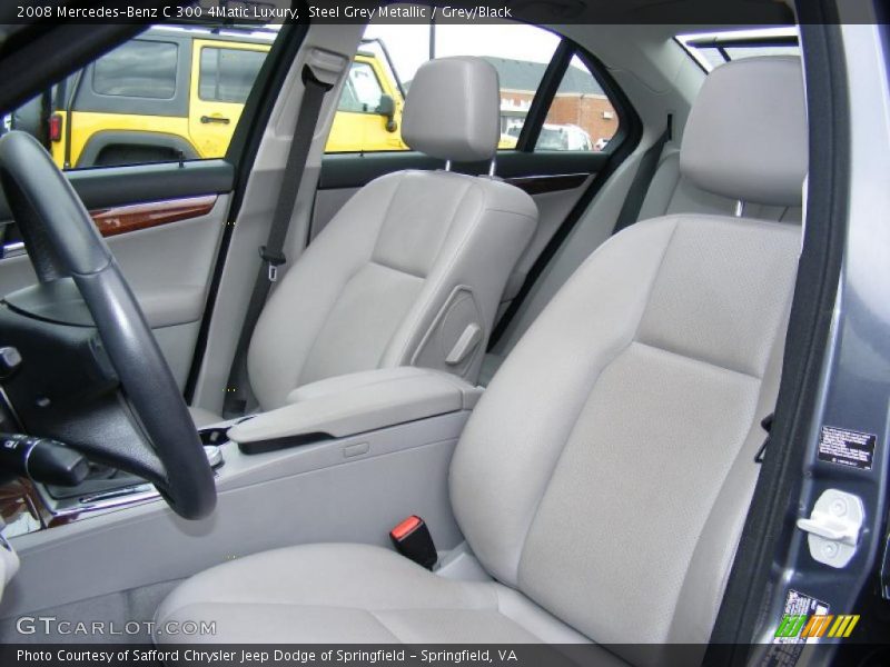 Steel Grey Metallic / Grey/Black 2008 Mercedes-Benz C 300 4Matic Luxury