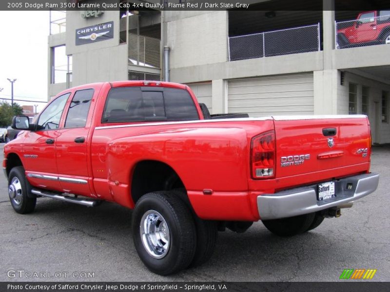 Flame Red / Dark Slate Gray 2005 Dodge Ram 3500 Laramie Quad Cab 4x4 Dually