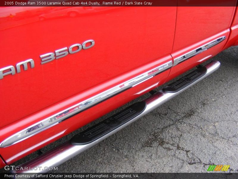 Flame Red / Dark Slate Gray 2005 Dodge Ram 3500 Laramie Quad Cab 4x4 Dually