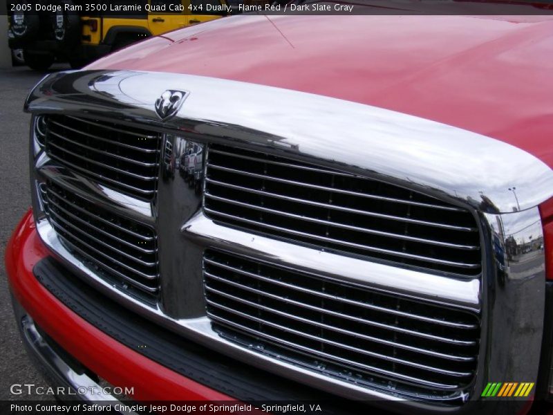 Flame Red / Dark Slate Gray 2005 Dodge Ram 3500 Laramie Quad Cab 4x4 Dually