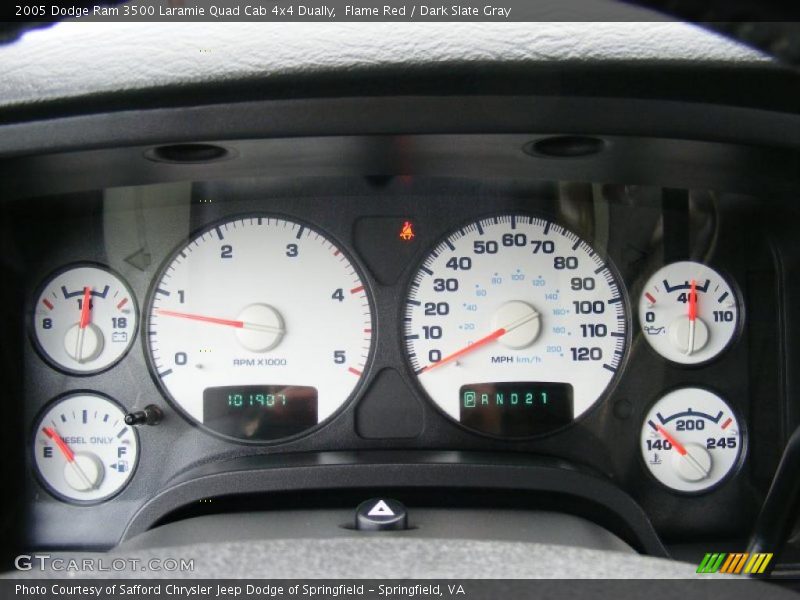  2005 Ram 3500 Laramie Quad Cab 4x4 Dually Laramie Quad Cab 4x4 Dually Gauges