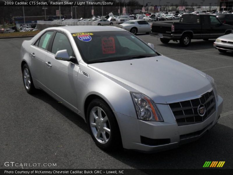 Radiant Silver / Light Titanium/Ebony 2009 Cadillac CTS Sedan