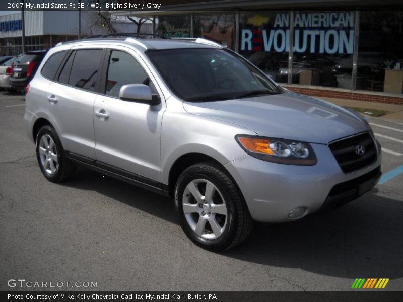 Bright Silver / Gray 2007 Hyundai Santa Fe SE 4WD