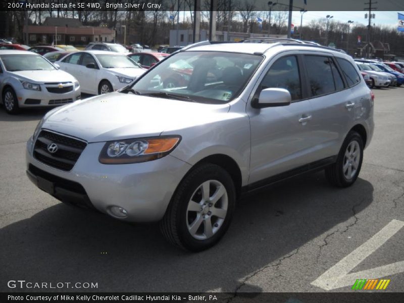 Bright Silver / Gray 2007 Hyundai Santa Fe SE 4WD