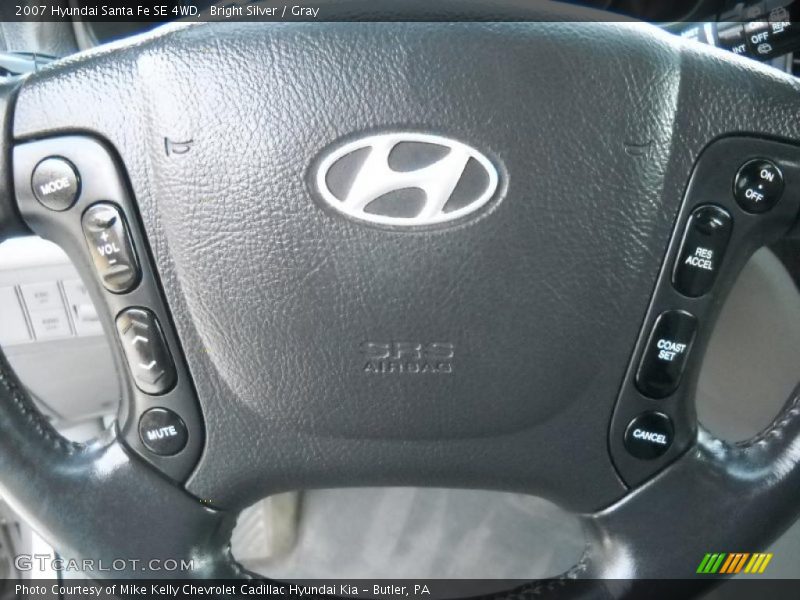 Bright Silver / Gray 2007 Hyundai Santa Fe SE 4WD