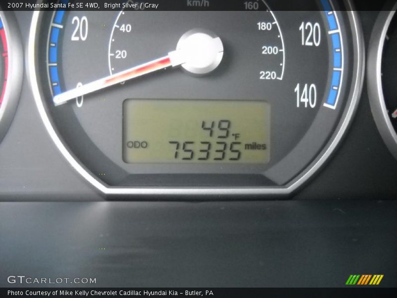 Bright Silver / Gray 2007 Hyundai Santa Fe SE 4WD