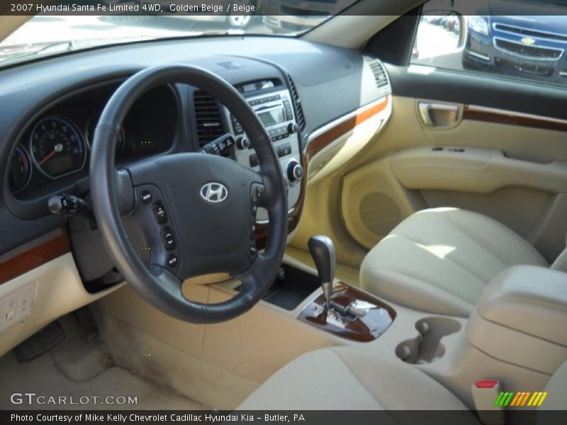 Golden Beige / Beige 2007 Hyundai Santa Fe Limited 4WD
