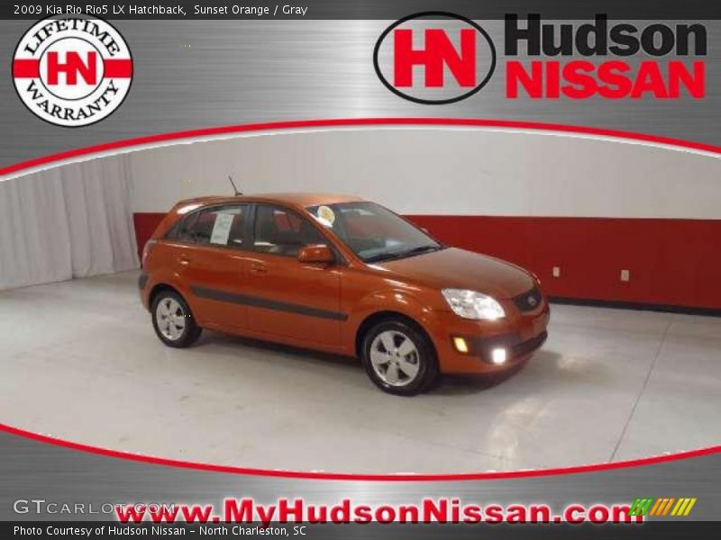 Sunset Orange / Gray 2009 Kia Rio Rio5 LX Hatchback