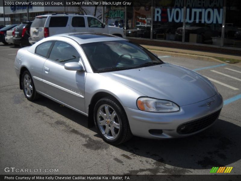Ice Silver Pearlcoat / Black/Light Gray 2001 Chrysler Sebring LXi Coupe