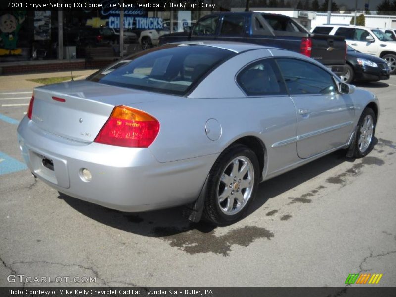 Ice Silver Pearlcoat / Black/Light Gray 2001 Chrysler Sebring LXi Coupe