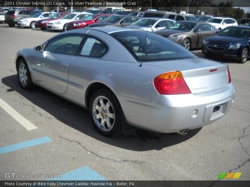 Ice Silver Pearlcoat / Black/Light Gray 2001 Chrysler Sebring LXi Coupe