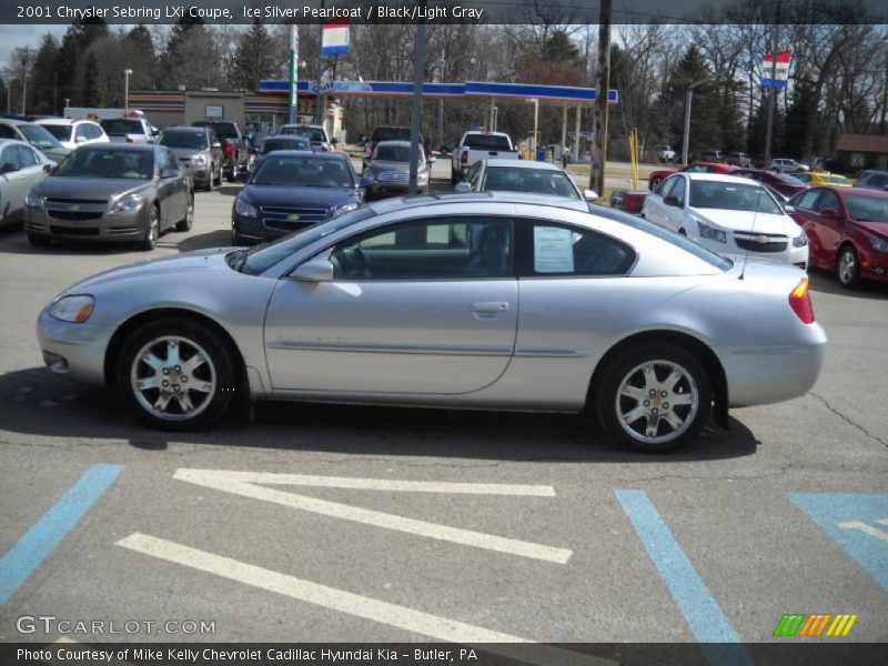 Ice Silver Pearlcoat / Black/Light Gray 2001 Chrysler Sebring LXi Coupe