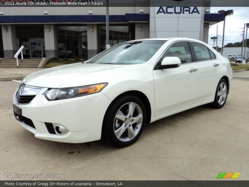 Premium White Pearl / Taupe 2011 Acura TSX Sedan