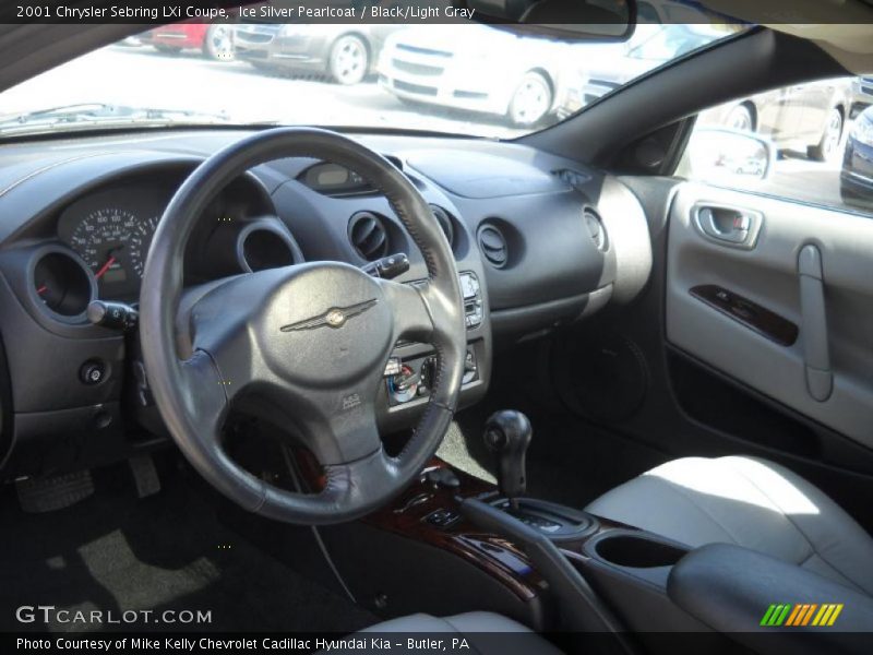 Ice Silver Pearlcoat / Black/Light Gray 2001 Chrysler Sebring LXi Coupe