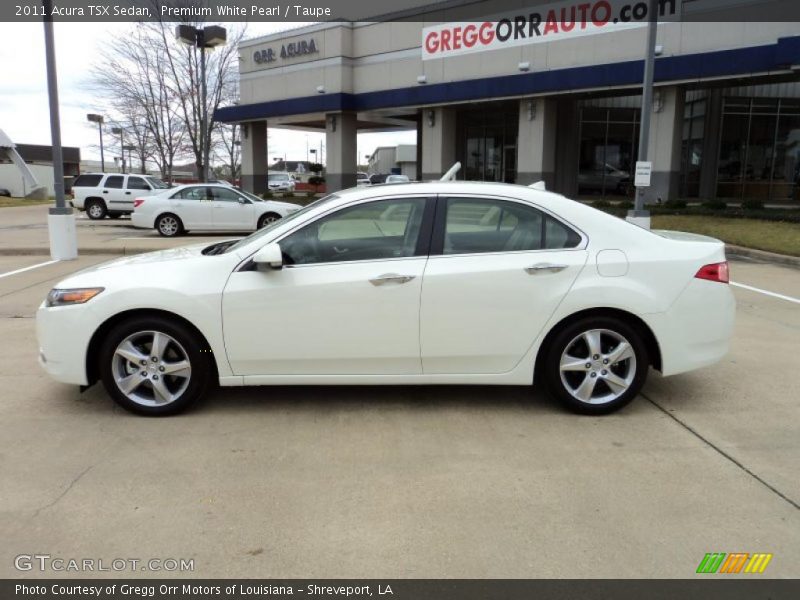 Premium White Pearl / Taupe 2011 Acura TSX Sedan