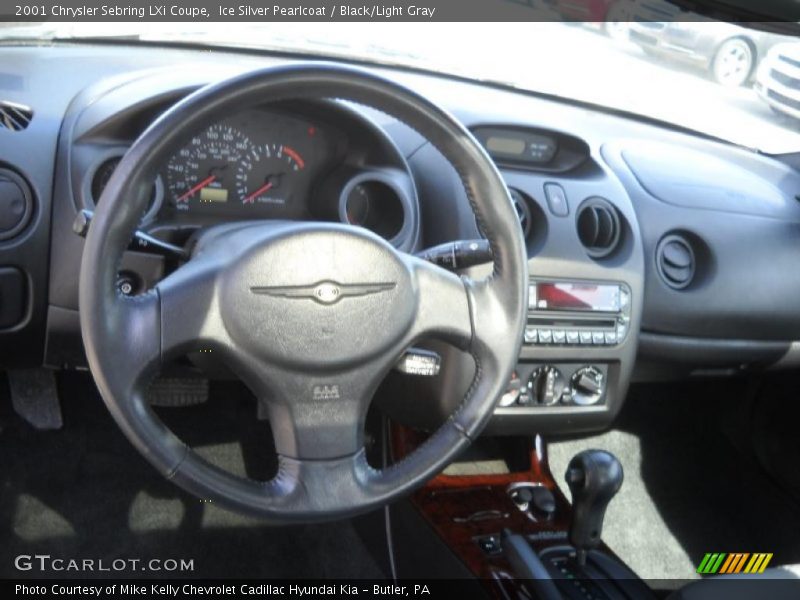 Ice Silver Pearlcoat / Black/Light Gray 2001 Chrysler Sebring LXi Coupe