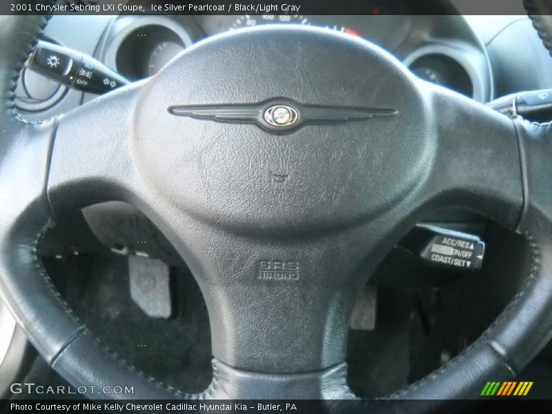 Ice Silver Pearlcoat / Black/Light Gray 2001 Chrysler Sebring LXi Coupe