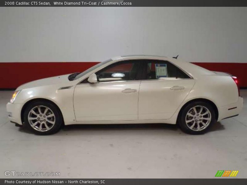 White Diamond Tri-Coat / Cashmere/Cocoa 2008 Cadillac CTS Sedan
