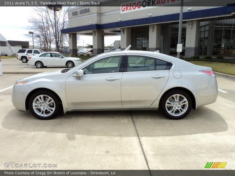 Paladium Silver Pearl / Ebony Black 2011 Acura TL 3.5