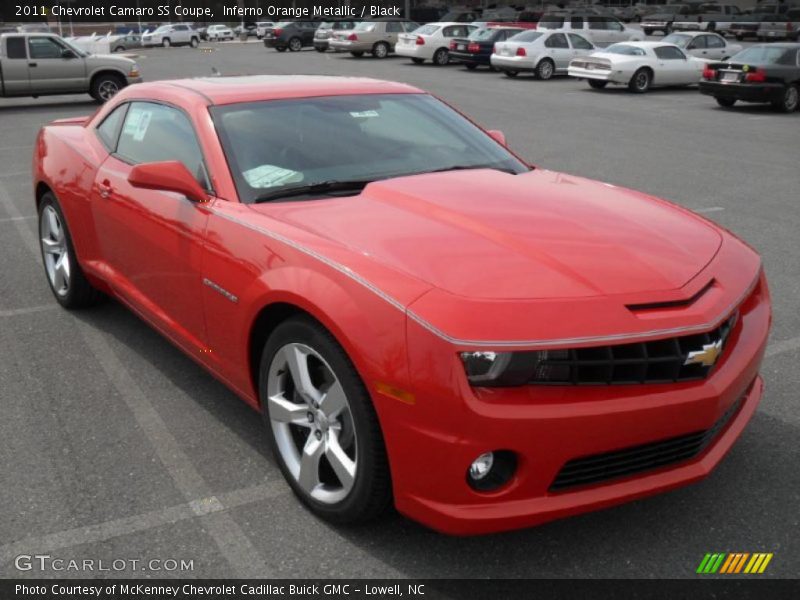 Inferno Orange Metallic / Black 2011 Chevrolet Camaro SS Coupe