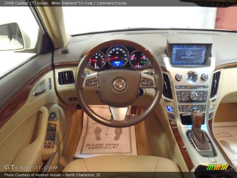 White Diamond Tri-Coat / Cashmere/Cocoa 2008 Cadillac CTS Sedan