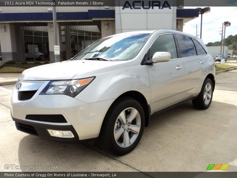 Palladium Metallic / Ebony 2011 Acura MDX Technology